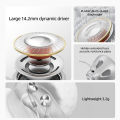 FiiO FF1 14.2mm Dynamic Driver Open Earbuds HIFI Music Wired Earphone Bass 0.78mm Detachable Cable with Mic In-Line-Controls. 