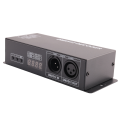LKPCIGCXM 2X Dmx 512 Digital Decoder,Dimming Driver Dmx512 Controller for LED Rgbw Tape Strip Light Rj45 Connection Dc12-24V 20A.