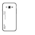 Gradient Color Tempered Glass Casing Protective Case Back Cover Soft TPU Bumper Case For Samsung Galaxy J1 (2016) / J120 Case. 