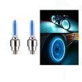 Bike/Bicycle Tyre Led Light Rim Valve Cap Flashing With Motion Sensor Blue (Set Of 2 Pcs) for Car Motorcycles (Bike Led Lights). 