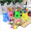 Set of 12 creative cartoon fruit erasers.