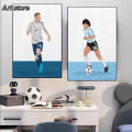Football Star Wall Art Decor Poster Print Soccer Players Figures Canvas Painting Nordic Prints Posters for Home Boy Room Decor. 