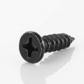 1" Black Screw, Flat Head Phillips Wood Screw 18-8 ms Electroplating Black Stainless Steel, #6 x 1-Inch, 100-Piece.