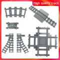 【happy one】10-100Pcs/Set DIY City Trains Track with lego Trains Flexible Tracks Curved Track Model For Kids. 