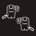 【Mary DAI Store】2Pcs Domo Kun Car Sticker JDM Car and Decals Styling Decoration Vinyl Window Aotu Accessories. 