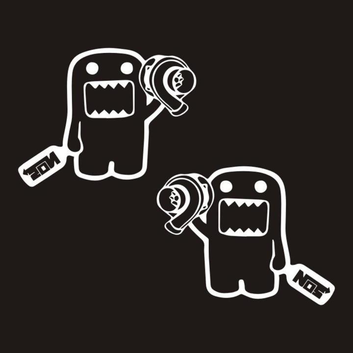 【Mary DAI Store】2Pcs Domo Kun Car Sticker JDM Car and Decals Styling Decoration Vinyl Window Aotu Accessories