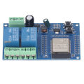 Relay Module, PCB Copper Board Reset Button Large Capacity Stable Dual Relay Board Easy Using for Secondary Development Learning. 