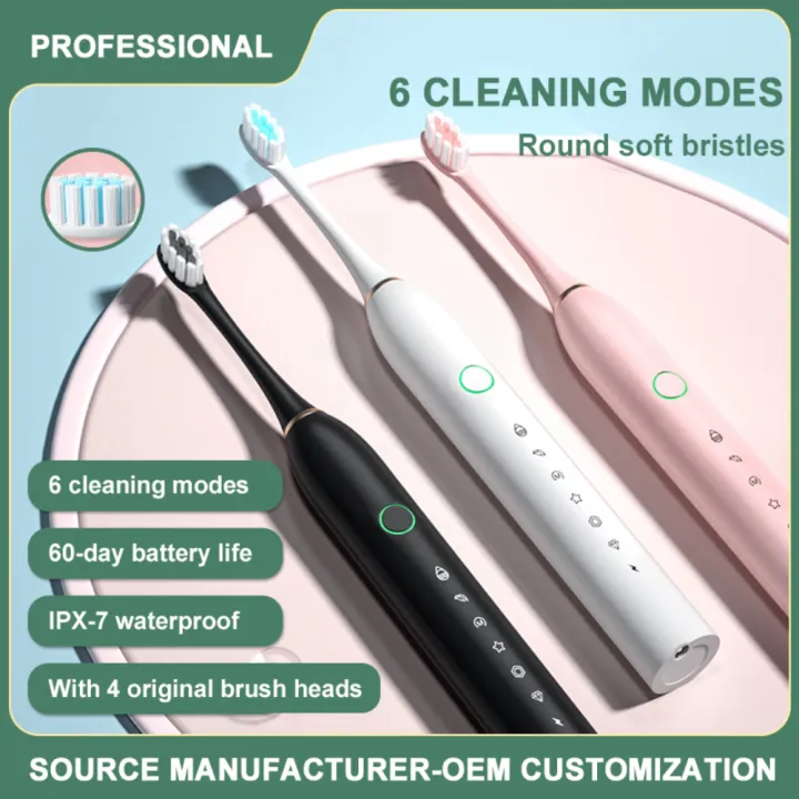 6%20Modes%20Sonic%20Electric%20Toothbrushes%20for%20Adults%20Kids%20Smart%20Timer%20Rechargeable%20Whitening%20Toothbrush%20IPX7%20Waterproof%204%20Brush%20Head%20-%20Image%202