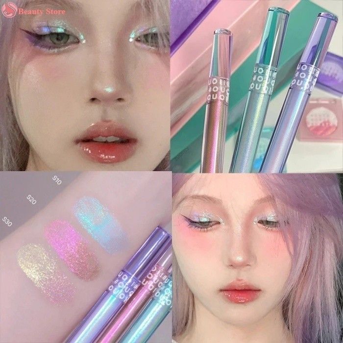 Liquid Eyeshadow Pearlescent Eyeliner Glitter Sequins Lying Silkworm Highlight Eye Cosmetic Long-lasting Shiny Makeup