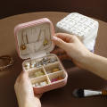 Creative Weaving Pattern Jewelry Box Necklace Box Mini High Quality Weaving Pattern Jewelry Case PU Leather Square Jewelry Box for Travel Accessory Gift for women Fashion Enthusiasts Jewelry.