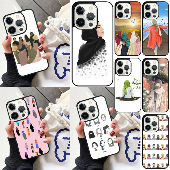 Muslim Arabic Hijab Girl Cover For iPhone 13 14 15 Pro Max 12 Mini 11 15 Pro Max 6 7 8 Plus X XR XS Max SE 2020 Phone Case