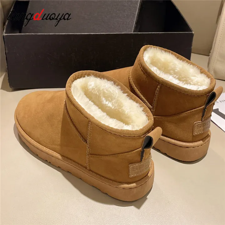 EmotionaE%20Brand%20Women's%20Shoes%20Australian%20Boots%20Winter%20Footwear%20Round%20Toe%20Flat%20Heel%20Boots-Women%20Fashion%20Snow%20Low%202024%20Ladies%20Ankle%20Cotton%20-%20Image%203