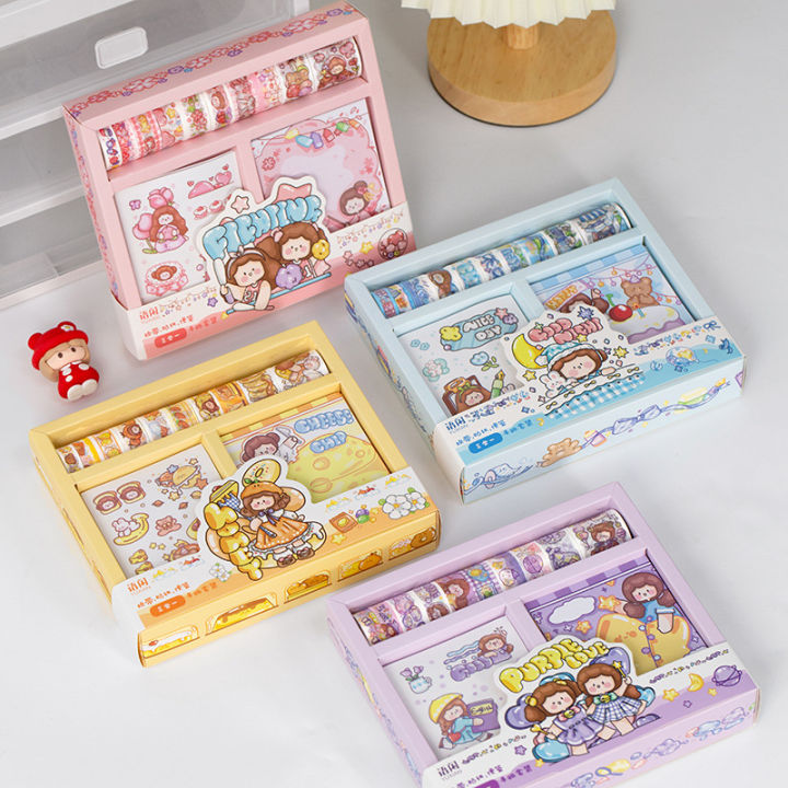 %E3%80%90A%20village%20Store%E3%80%91Kawaii%20Washi%20Masking%20Tape%20Sticker%20Memo%20Pad%20Set%203in1(10%20Rolls%20Stickers+30%20Sheets%20Memo%20Pad)%20Cute%20Stationery%20Label%20-%20Image%203