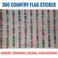 300 Country Sticker (Country, Territories, Colonial, Dead Countries). 