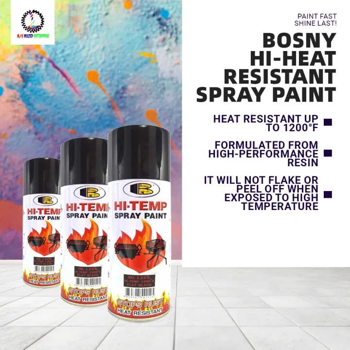 Bosny%20Hi-Heat%20Resistant%201200%C2%B0F%20Aerosol%20Spray%20Paint%20(400%20Ml%20-%20Flat%20Black)%20Matt%20Black%20-%20Ensure%20Durability%20With%20Bosny'S%201200%C2%B0F%20Hi-Heat%20Resistant%20-%20Image%203