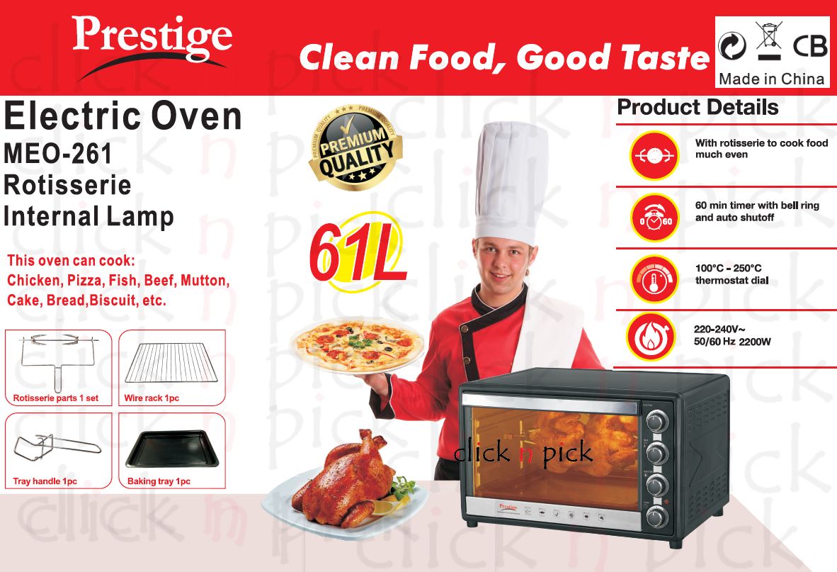 Electric Toaster Oven Prestige 61L