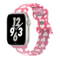 Printed Floral Strap For Apple Watch Ultra Band 49mm 41mm 40mm 38mm 45mm 44mm 42mm Silicone Bracelet IWatch Series 9 8 7 SE 6 5 4 3 2 1. 