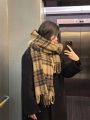 Winter Thickened Cashmere Scarf for Women Colorful Striped Plaid Scarf Large Soft Warm Shawl Fashion New Winter Accessories.