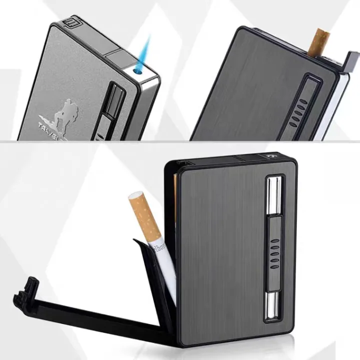 Cigarette%20Box%20With%20Jet%20Lighter%2010%20Pc%20Cigarette%20Launch%20Injection%20Holder%20Case%20Lighter%20-%20Image%203