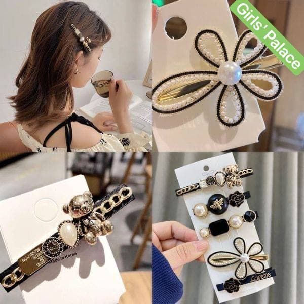 Korean%20Version%20Of%20Ins%20Douyin%20New%20Retro%20Bear%205-Piece%20Hair%20Clip%20Simple%20Pearl%20Hairpin%20Side%20Clip%20Duckbill%20Clip%20Set%20-%20Hijab%20Band%20-%20Image%203
