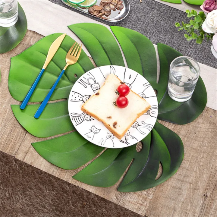 Artificial%20Banana%20Fan%20Leaf%20Placemats%20Coasters%20Turtle%20Leaf%20Dining%20Table%20Mats%20Decoration%20-%20Image%202