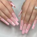 24pcs накладные ногти False Nails Supplies For Professionals With Glue Charming Nail Art Press On Nails French Wearable Manicure. 