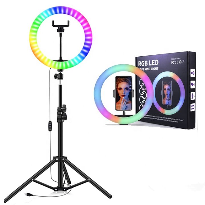 10"%20Rgb%20Led%20Soft%20Ring%20Light%20With%20Tripod%20Stand%20For%20Photography%20Makeup%20Youtube%20Video%20Shooting%20Selfie%20-%20Ring%20Light%20-%20Image%206
