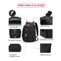 Swiss-Multifunctional bags Durable 17 Inch Laptop Backpack,45L Travel Bag,College Bookbag,USB Charging Port,Water Resistant. 