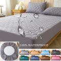 Waterproof Thicken Matter Cover Fitted Sheets Mattress Pad Protector Adjustable Bed Cover Anti-bacterial Bedspread 150/160x200cm. 