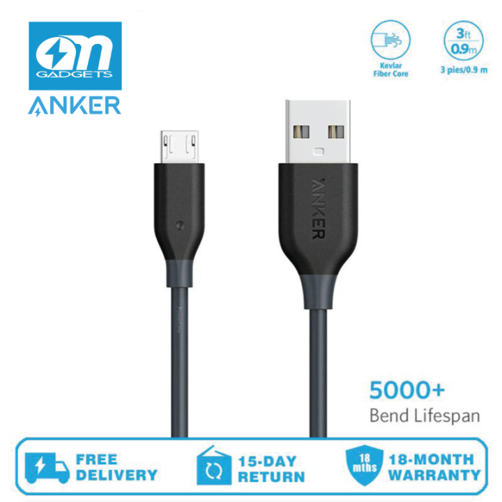 Anker A8132 Line ro S (90/180/300) - urable Charging Cable with Aramid ...