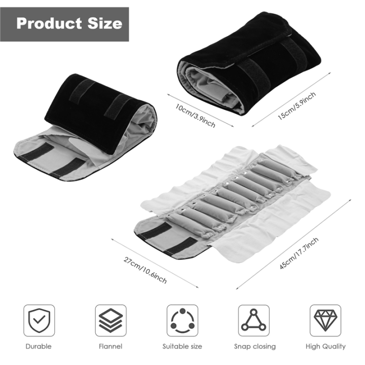 Jewelery%20roll%20Jewelery%20bag,%20made%20of%20flannel,%20for%20ring,%20for%20jewelry%20storage%20when%20traveling%20-%20Black,%20Gray,%20Small%20-%20Image%206