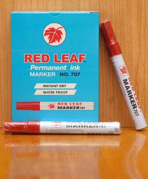 Red%20Leaf%20707%20Permanent%20Marker%201%20Pc/12%20Pcs%20Black%20Blue%20Red%20-%20Highlighter%20Pen%20-%20Image%202