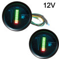 12V/24V Universal 52mm Car Motorcycle Fuel Level Meter Gauge 8 LED Light Display Eatop. 
