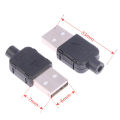 10 Sets DIY USB 2.0 Connector Plug A Type Male 4 Pin Adapter Socket Assembly.