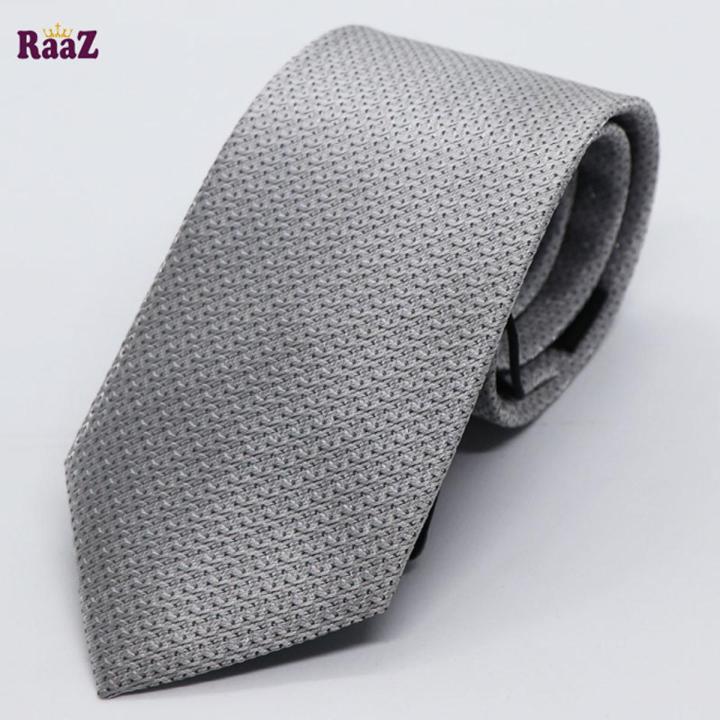 Silver Small Dot Embroidery Men's Necktie