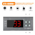 Digital Temperature Controller STC-8080A+ Refrigerator Thermostat for Refrigerator Automatic Defrosting with NTC Sensor Probe 220V.
