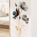 Beautiful Flower Wall Sticker For Living Room Background Decor Decals Bedroom Beautify Home Decoration Self-adhesive Wallpaper.