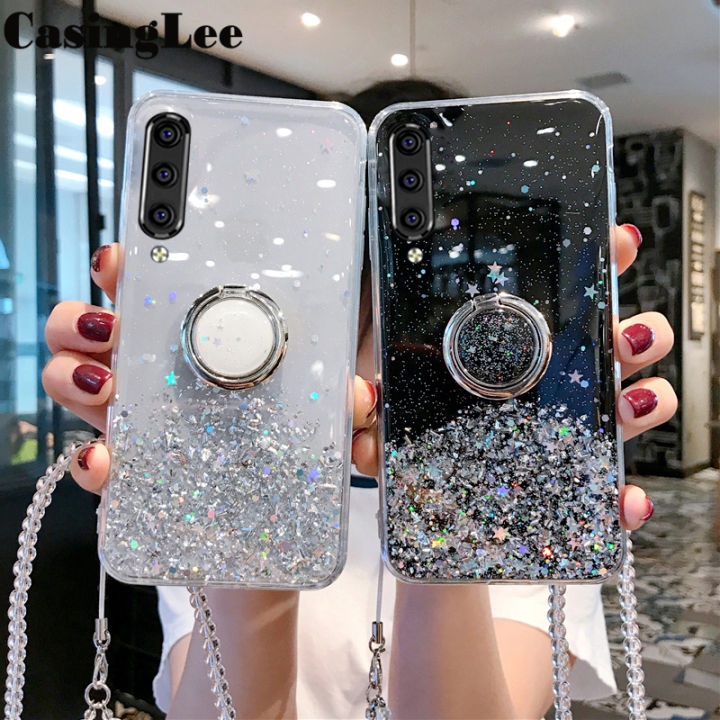 Casinglee%20for%20Samsung%20Galaxy%20A30S%20case%20Shiny%20Ring%20Glitter%20Soft%20Transparent%20Holder%20Stand%20Back%20cover%20with%20String%20for%20Samsung%20A30S%20Phone%20cases%20cover%20Stars%20Moon%20Girls%20-%20Image%202