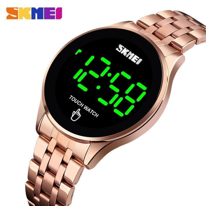 SKMEI Sports Fashion Touch Screen Stainless Steel Digital Waterproof Casual Watches for Men 1579