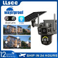 LLSEE V380,4K dual lens,10X,outdoor security IP camera,wireless WIFI solar closed-circuit television,4G sim solar camera,CCTV. 