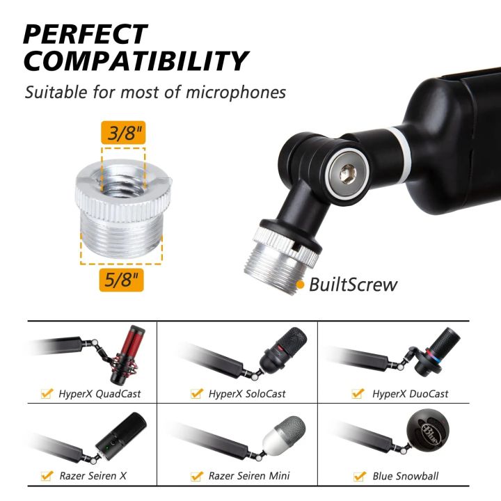 Microphone%20Stand%20Adjustable%20Scissor%20Arm%20Stands%20for%20HyperX%20QuadCast%20Mic%20USB%20Condenser%20Microphone%20Recording%20Heavy%20Suspension%20Boom%20-%20Image%204