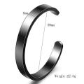 Black Stainless Steel Cuff Bracelet for Men - Bracelet.
