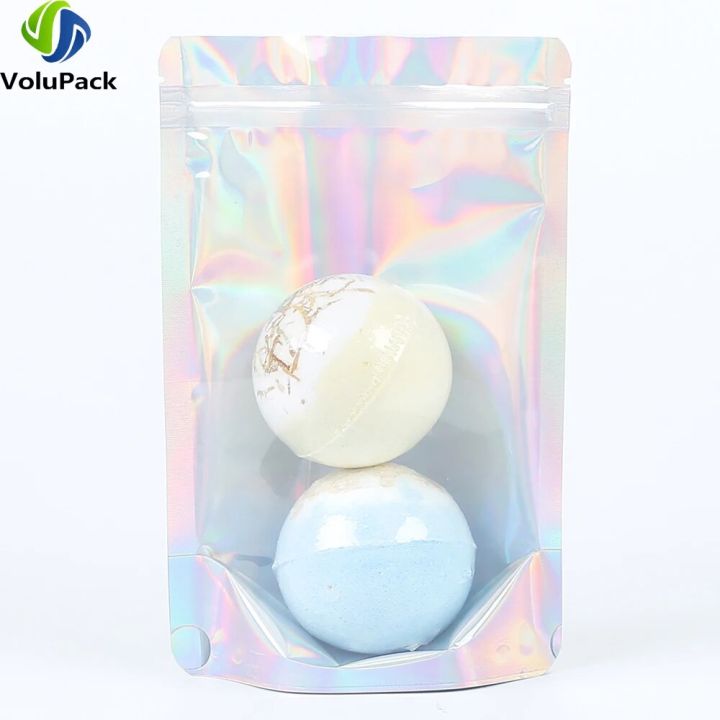 100PCS%20Smell%20Proof%20Plastic%20Package%20Ziplock%20Bags%20Clear%20Front%20Holographic%20Silver%20Pouches%20Recyclable%20Metallic%20Mylar%20Storage%20Bags%20-%20Image%207