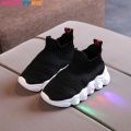 Size 21-30 New LED Children Glowing Shoes Baby Luminous Sneakers Boys Lighting Running Shoes Kids Breathable Mesh Sneakers. 
