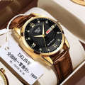 New dual fashion ultra-thin comfortable belt calendar luminous men's gifts business and leisure trend quartz watch.