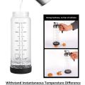 Automatic opening and closing glass oil jug oil bottle oil vinegar bottle for kitchen leak-proof measurable seasoning juice jug. 
