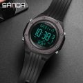SANDA Sport Men Watch Take Body Temperature Environmental Thermometer LED Digital Wristwatches For Mens Waterproof Male Hour. 