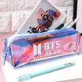 Bts Pencil Case Stationery Box Laser Transparent Large Capacity Primary School Universal Storage Bag - pencil bag. 