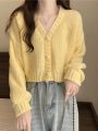 ITOOLIN Women Sweater Cardigan V-Neck Button Up Casual Knit Sweater Coat Sweet Cardigan Coat For Women 2023 Autumn Winter.