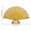 【hot】 Retro Folding Flower Printing Hand Fan Art Decor Wedding & Party Cosplay Chinese Retro Hand Fan Portable Folding Women Gifts. 